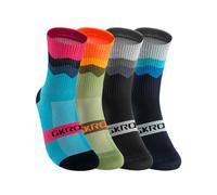 GKRQ Calcetines de Ciclismo, Transpirables, Compresión Media, Secado Rápido, Pack de 4 Colores 009