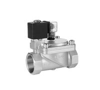 GKSNCJSMF Electroválvula de Alta presión de Acero Inoxidable con Interruptor de Emergencia Manual, DN15-50, CA 220 V, CC 24 V, para Agua, Aceite y Aire (DN32, G_CC 24 V, Tipo común)
