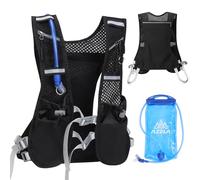 Gkstly Chaleco Hidratación Trail Running con 1.5L Bolsa de Agua para Hombre Mujer, Reflectante Mochila de Hidratación Ligero Ajustable Mochila de Correr para Ciclismo Equitación Excursionismo Bici