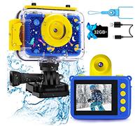 GKTZ Cámara de Fotos Infantil Impermeable, cámara de vídeo de acción submarina Infantil, Regalo de Cumpleaños para Niños y Niñas de 3 4 5 6 7 8 9 10 11 12 Años (Azul Militar)