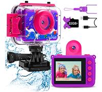 GKTZ Cámara de Fotos Infantil Impermeable, cámara de vídeo de acción submarina Infantil, Regalo de Cumpleaños para Niños y Niñas de 3 4 5 6 7 8 9 10 11 12 Años (púrpura)