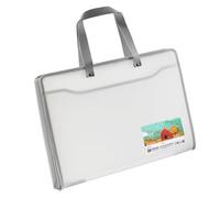 Gkumgwo - Bolsa de almacenamiento para carteles de arte, organizador de carpetas portátiles | Suministros de bloques de dibujo, maletín de almacenamiento de transporte, transparente, Se référer