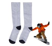 Gkumgwo Calcetines Térmicos Eléctricos para Mujer | 3 Niveles De Calor Invierno Medias USB 2200mAh,Plantilla Antideslizante Aislante Térmico para Climas Fríos,para Trabajo Exterior Camping