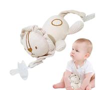 Gkumgwo Chupete Buddy, soporte para chupete de felpa | Clip de peluche y chupete,Animal de peluche encantador, y agradable para la piel con soporte para chupete para edades de 0 6 meses