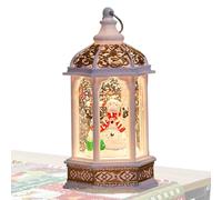 Gkumgwo Farolillo Navideño Con Nieve | Linterna de Agua con Efecto de Nieve y Purpurina Brillante,Decoración Luminosa para Fiestas Reuniones Festivales y Escritorio del Hogar