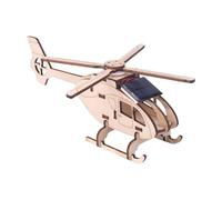 Gkumgwo Kit de Modelo de helicóptero Solar, Modelo de helicóptero con energía Solar,Juguete de Rompecabezas de helicóptero de Madera - Juego de Rompecabezas Creativo, Juego de Madera de construcción,