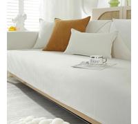 GKXLH Fundas de Sofá de Chenilla Suave Lavables - Nuevo Sofá Fundas de Cojín, Antideslizante Sofá 1 2 3 Plazas Sofá Fundas para Sofá Seccional, Sofá Slipcovers L Forma (Chenille Beige Blanco)