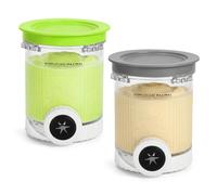 GKXLH Recipientes de helado con tapas, contenedores de creami Ninja de repuesto, compatibles con Ninja Swirl Ice Cream NC700 NC701, sin BPA y aptos para lavavajillas (paquete de 2)