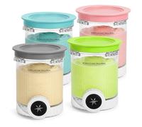 GKXLH Recipientes de helado con tapas, contenedores de creami Ninja de repuesto, compatibles con Ninja Swirl Ice Cream NC700 NC701, sin BPA y aptos para lavavajillas (paquete de 4)