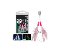 GKYQVE 2 anzuelos pequeños de ayuda para anzuelos, círculos de doble ayuda de pesca, ganchos de caída baja y rápida, tamaño pequeño, jigging lento y rápido