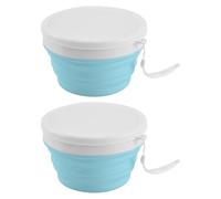 GKYQVE 2 cuencos plegables de silicona portátiles de 950 ml, cuencos de ensalada que ahorran espacio para el hogar, herramienta de cocina, cuenco plegable de silicona duradero