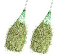GKYQVE 2 piezas de red grande de alimentación lenta para caballos con agujeros de 40 pulgadas que promueve el comportamiento natural de pastoreo, red de heno con agujeros pequeños para simulación de