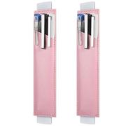 GKYQVE 2 soportes ajustables de cuero para bolígrafos, a prueba de fugas, para diario, cuaderno, suministros de oficina, Red
