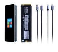 GKYQVE 2280 unidades de estado sólido con USB 3.1 de 10 Gbps con pantalla LCD para laptop, PC, escritorio, NVMe SSD
