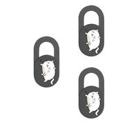 GKYQVE 3 fundas para cámara web, protector de privacidad para cámara web, diseño de gatito de dibujos animados para laptop, fácil instalación