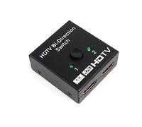 GKYQVE 4K @60Hz HDTV Caja bidireccional 2x1 Divisor para consolas de juegos, proyectores, Plug & Play, sin alimentación externa, interruptores HDTV, construcción de metal ABS