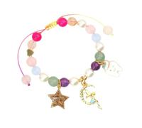 GKYQVE Abalorio ajustable de elfos de estrella con perlas sintéticas, joyería ligera para mujer, para uso diario y fiesta, dije ligero para mujer, talla única, como se describe