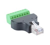 GKYQVE Adaptador de terminales de tornillo RJ45 a 8 pines, amplia compatibilidad, adaptador de transmisión de señales estables, conexión rápida