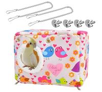 GKYQVE Adorable patrón de jaula de pájaros hamaca acogedora ropa de cama con gancho seguro para loros, accesorios para colgar casa de pájaros