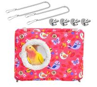 GKYQVE Adorable patrón de jaula de pájaros hamaca acogedora ropa de cama con gancho seguro para loros, accesorios para colgar casa de pájaros