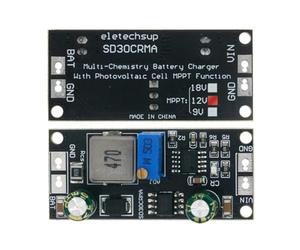 GKYQVE Advanced SD30CRMA MPPT - Módulo de carga solar para camping para una fuente de alimentación estable en camping y entorno agrícola de celda fotovoltaica