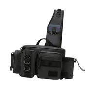 GKYQVE Bolsa para aparejos de pesca, bolsa de hombro ajustable, correa de cintura, múltiples bolsillos, almacenamiento de equipo, multicolor, S