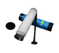 GKYQVE Bolsas de malla para cebos con embudo y émbolo, para pesca de carpas, disolución de agua, red de tubo estrecho de PVA duradera disolución de agua