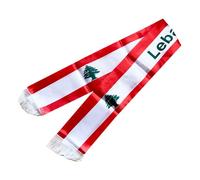 GKYQVE Bufanda de doble cara con banderas de Líbano para todas las edades, bufanda larga con impresión digital, decoraciones de fiesta, accesorios de festival, banda de satén, decoración de vacaciones