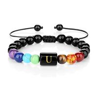 GKYQVE Cadena de muñeca personalizada con cristales de arcoíris y piedras preciosas para uso diario, One Size, como se describe