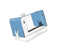 GKYQVE Caja de ducha para loros, bandeja de alimentación para periquitos, cacatúas, tortolitos, tina de baño interior, antideslizante, cuenco de baño para mascotas y pájaros