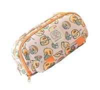 GKYQVE Caja de lápices de gran capacidad con temática de animales para estudiantes, bolsa de almacenamiento para bolígrafos con gomas de borrar y tijeras, bonita funda Capybara, Pato amarillo