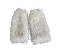 GKYQVE Calentadores de piernas peludos para mujer, de felpa, mullidos, para invierno, disfraces, fiestas, polainas térmicas para las piernas, calcetines peludos, EE, FF