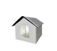 GKYQVE Casa aislada para gatos Ferals para gatos al aire libre, resistente a la intemperie, refugio para mascotas pequeñas, condominio interior, casas pequeñas para mascotas