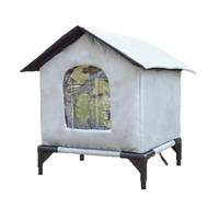 GKYQVE Casa aislada para gatos Ferals para gatos al aire libre, resistente a la intemperie, refugio para mascotas pequeñas, condominio interior, casas pequeñas para mascotas