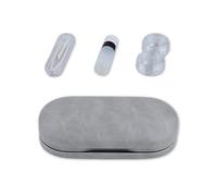 GKYQVE Contacts Lenes Box Set de caja de lentes de poliuretano con estuche multifunción de espejo para lentes de ojos para mujeres y niñas, funda ligera, Gray