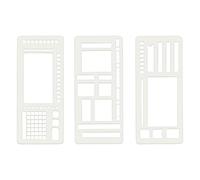 GKYQVE Creative Small Spots - Juego de 3 plantillas para planificador, cuadernos eficientes para diario, organización diaria, diario