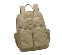 GKYQVE Elegante mochila ergonómica para mujer, práctica mochila de nailon con múltiples compartimentos, correa ajustable para mujer, Khaki, Mass Beauty