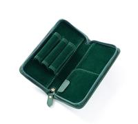 GKYQVE Estuche de cuero para pluma estilográfica de gran capacidad, bolsa de papelería para lápices, 3 ranuras divididas, soporte para estudiantes, Green