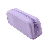 GKYQVE Estuche de silicona de gran capacidad, resistente al agua, bolsa con cremallera para estudiantes, adultos, niños, estuche escolar de gran capacidad, Purple