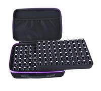 GKYQVE Estuche de viaje de aceite esencial para 120 botellas de 5 a 10 ml, bolsa organizada, bolsa de transporte para uso doméstico y de viaje, accesorios de aceite esencial, Purple, Mass Beauty