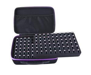 GKYQVE Estuche de viaje de aceite esencial para 120 botellas de 5 a 10 ml, bolsa organizada, bolsa de transporte para uso doméstico y de viaje, accesorios de aceite esencial, Purple, Mass Beauty