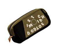 GKYQVE Estuche grande multisección con bolsillos con cremallera para estudiantes, profesionales, suministros de arte, organizador multifuncional retro, Green