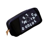 GKYQVE Estuche grande multisección con bolsillos con cremallera para estudiantes, profesionales, suministros de arte, organizador multifuncional retro, Blue