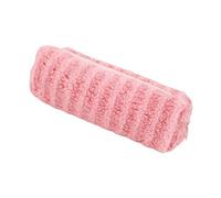 GKYQVE Estuche multiusos de gran capacidad para lápices de felpa a rayas, con cremallera, bolsa de maquillaje para niñas y mujeres, estuche de viaje de felpa, b