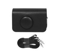 GKYQVE Funda de transporte portátil de cuero de color sólido, funda protectora retro para cámara H35 501F, Black