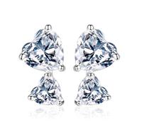 GKYQVE Juego de aretes de punta brillante, piedras multicolores, materiales seguros para alergias, ligeros, cómodos, para ocasiones formales, informales, joyería de cobre ligeros para mujer, talla