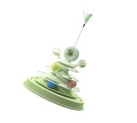 GKYQVE Juguete giratorio interactivo para gatos con bola de menta para entretenimiento en interiores y ejercicio, rotación automática, persecución eléctrica automática para juego interactivo con modos