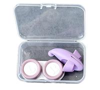 GKYQVE Kit de extracción de lentes y estuche de almacenamiento para lentes, pinzas de lentes, clip de succión, contenedor de viaje para lentes compactos, Purple