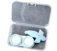 GKYQVE Kit de extracción de lentes y estuche de almacenamiento para lentes, pinzas de lentes, clip de succión, contenedor de viaje para lentes compactos, Blue