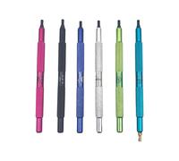 GKYQVE Kit de herramientas multiusos para relojero, 6 piezas de punzones de doble punta con asas ligeras diferenciadas de color, mango de aluminio de colores, juego de punzones